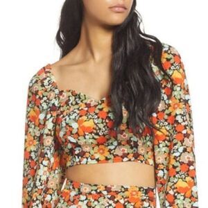 Vera Moda Sweetheart neck crop top